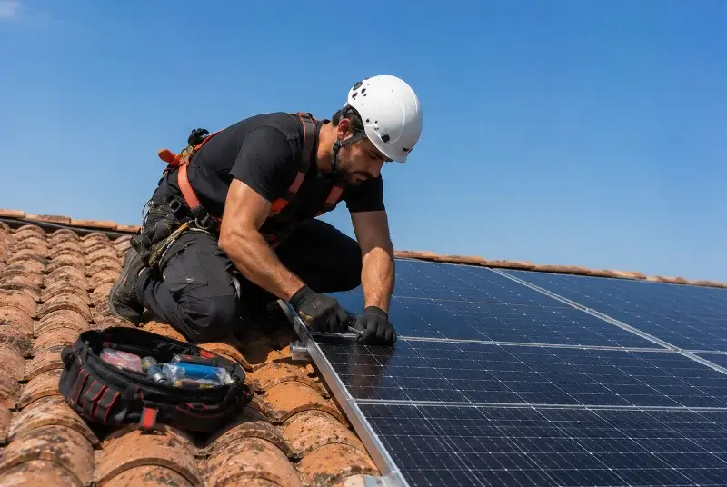 Maintenance et monitoring de panneaux solaires à Saussines